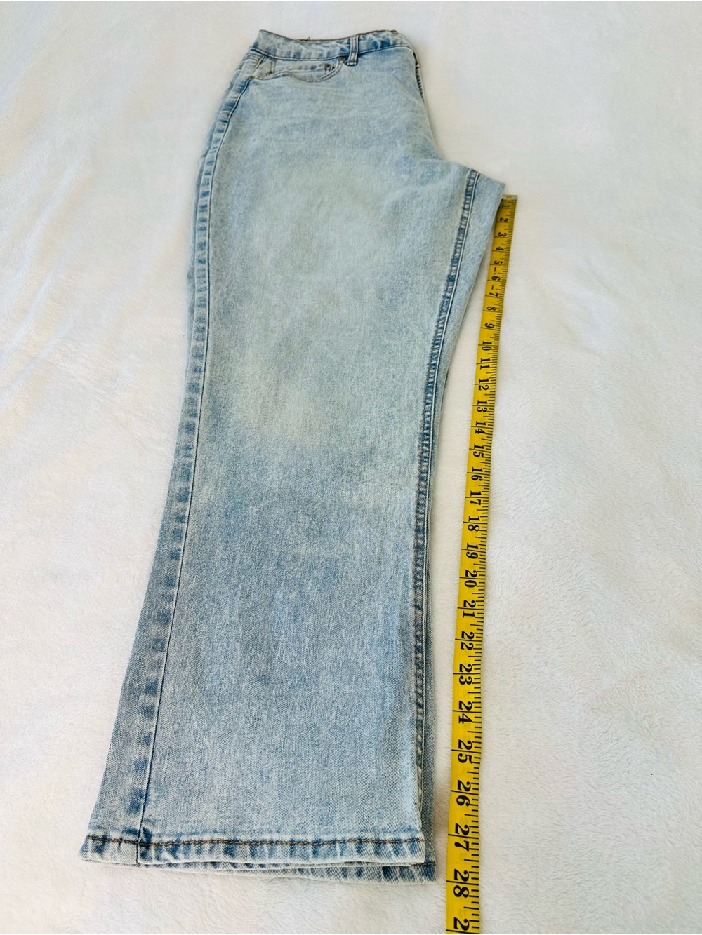 FRYE Women’s Plus Light Wash High Waist Straight Leg Denim Jeans Size 16 - Picture 5 of 11